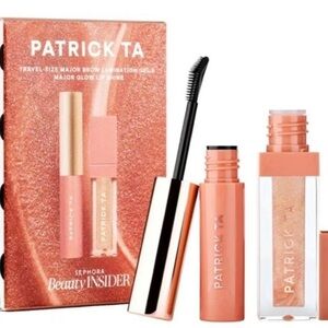NIB Patrick Ta travel size major brow lamination gel & major glow lip shine